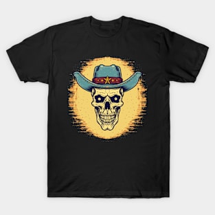 Retro Western Cowboy Skull T-Shirt